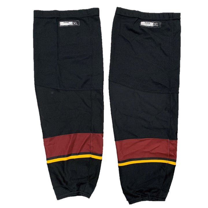 AHL - Nouvelles chaussettes de hockey CCM - Cleveland Monsters (noir/marron/jaune)